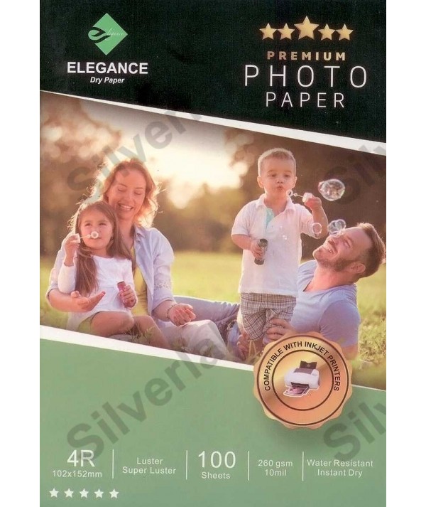 Elegance E-IJ PAPER SHEET 260 GSM Luster 10X15 cm 100 yaprak