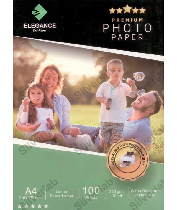 Elegance E-IJ PAPER SHEET 260 GSM Luster  A4 (210X297mm) 100 Yaprak